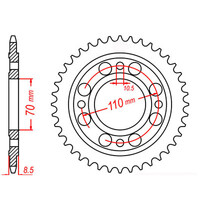 MTX 247 STEEL REAR SPROCKET 520 PITCH 44-TEETH - 11-443-44