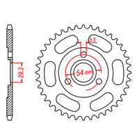 MTX 255 STEEL REAR SPROCKET 420 PITCH 35-TEETH - 11-120-35