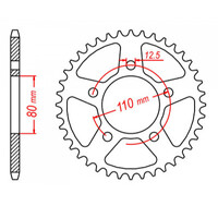 MTX 336 STEEL REAR SPROCKET 630 PITCH 33-TEETH - 11-442-33