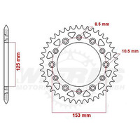 MTX 210/301 STEEL REAR SPROCKET 520 PITCH 40-TEETH - 11-KAE2-40