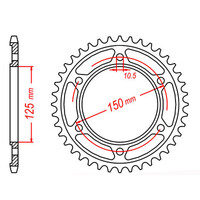 MTX 899 STEEL REAR SPROCKET 525 PITCH 46-TEETH - 11-KM5-46