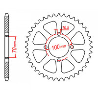 MTX 1411 STEEL REAR SPROCKET 520 PITCH 50-TEETH - 11-004-50