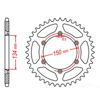 MTX 460 STEEL REAR SPROCKET 520 PITCH 43-TEETH - 11-110-43