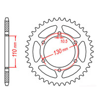 MTX 486 STEEL REAR SPROCKET 520 PITCH 48-TEETH - 11-192-48