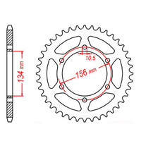 MTX 472 STEEL REAR SPROCKET 520 PITCH 40-TEETH - 11-130-40