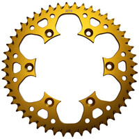 MTX 808 ZERO ALUMINIUM REAR SPROCKET 520 PITCH 50-TEETH GOLD - 11A-402-50GLD