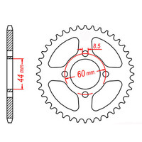 MTX 833 STEEL REAR SPROCKET 428 PITCH 49-TEETH - 11-5FC-49