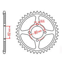 MTX 1843 STEEL REAR SPROCKET 428 PITCH 54-TEETH - 11-5HP-54