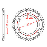 MTX 867 STEEL REAR SPROCKET 525 PITCH 43-TEETH - 11-3VD-43