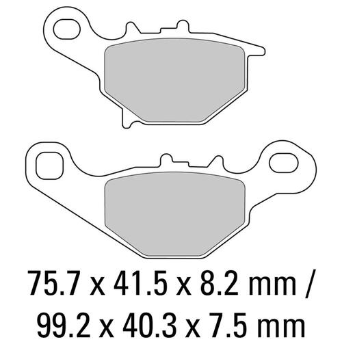 FERODO BRAKE DISC PAD SET - FDB2133 EF ECO FRICTION COMPOUND