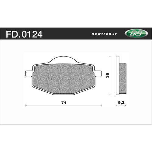 NEWFREN BRAKE PADS - FD0124-BT TOURING ORGANIC   