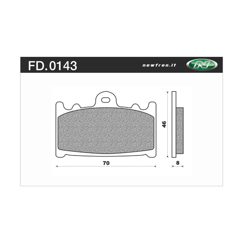 NEWFREN BRAKE PADS - FD0143-BT TOURING ORGANIC   