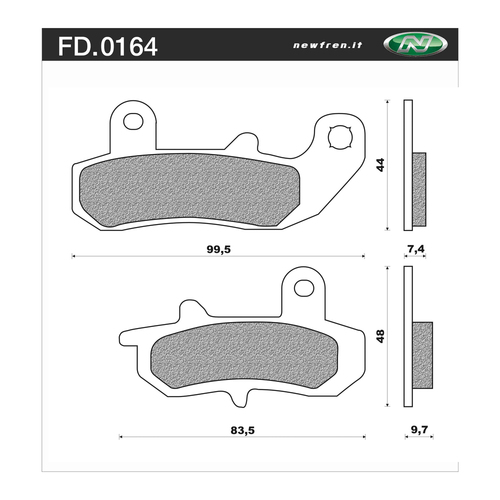 NEWFREN BRAKE PADS - FD0164-BT TOURING ORGANIC   