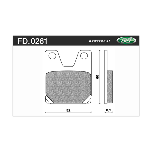 NEWFREN BRAKE PADS - FD0261-TS TOURING SINTERED   