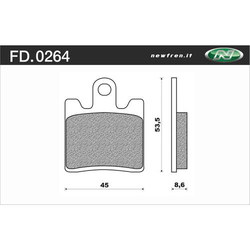 NEWFREN BRAKE PADS - FD0264-BT TOURING ORGANIC   