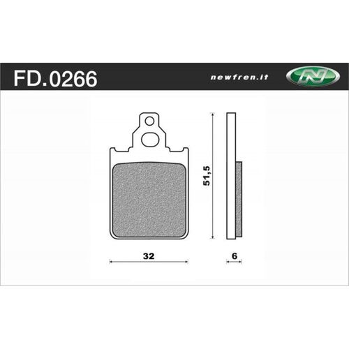 NEWFREN BRAKE PADS - FD0266-BE SCOOTER ORGANIC   