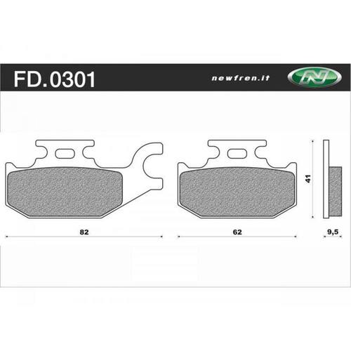 NEWFREN BRAKE PADS - FD0301-SV OFF ROAD ATV SINTERED 