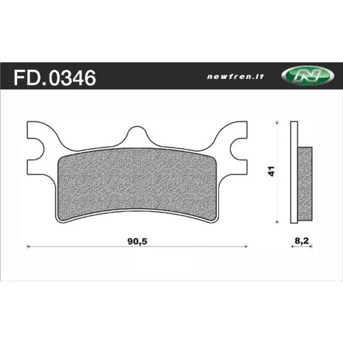 NEWFREN BRAKE PADS - FD0346-SV OFF ROAD ATV SINTERED 