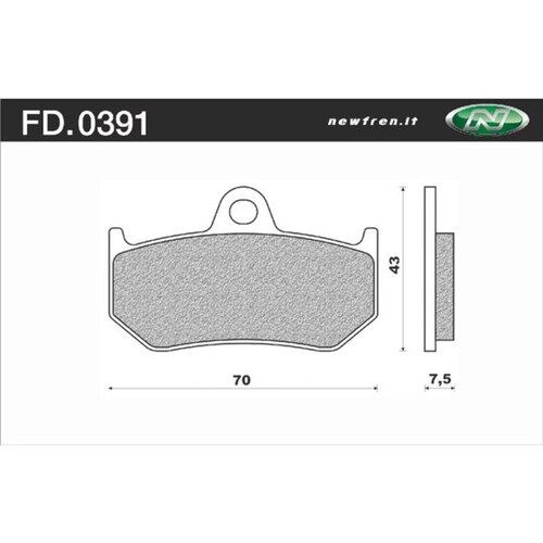 NEWFREN BRAKE PADS - FD0391-BT TOURING ORGANIC   