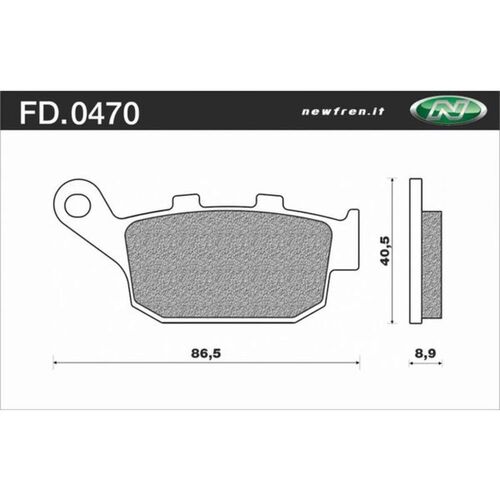 NEWFREN BRAKE PADS - FD0470-BT TOURING ORGANIC   