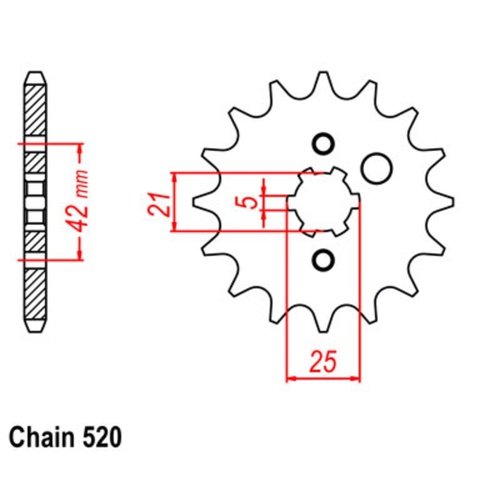 SUPERSPROX 12T 520 PITCH FRONT SPROCKET KAW/SUZ/YAM 