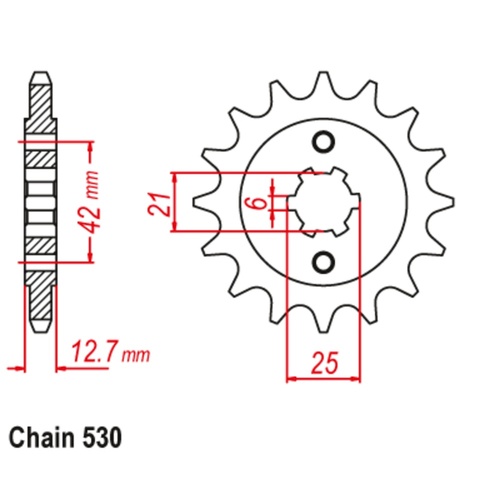 SUPERSPROX 17T 530 PITCH FRONT SPROCKET HONDA