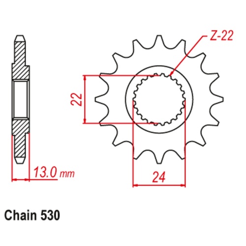 SUPERSPROX 16T 530 PITCH FRONT SPROCKET CAN-AM DS 650 