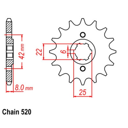 SUPERSPROX 13T 520 PITCH FRONT SPROCKET HONDA 