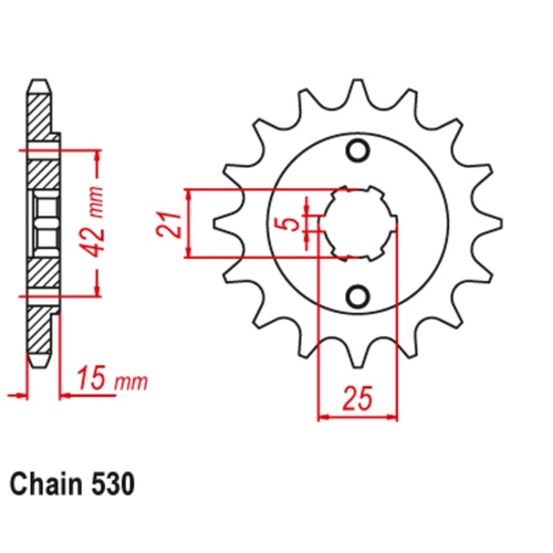 SUPERSPROX 14T 530 PITCH FRONT SPROCKET DUCATI 500 SL PANTAH SPORTS