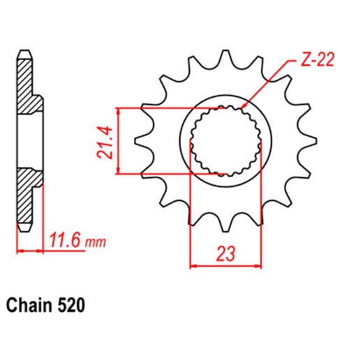 SUPERSPROX 13T 520 PITCH FRONT SPROCKET YAMAHA 