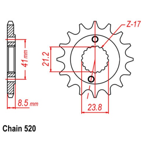 SUPERSPROX 13T 520 PITCH FRONT SPROCKET HONDA