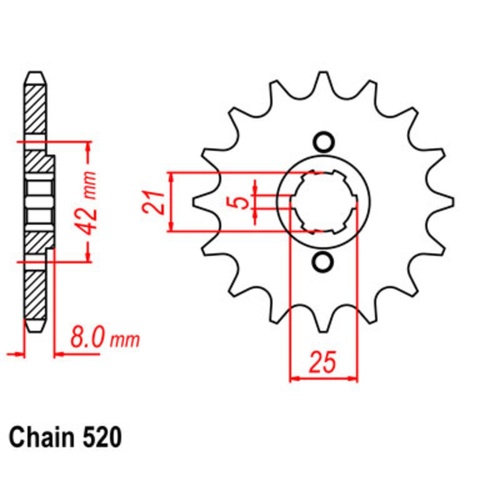 SUPERSPROX 13T 520 PITCH FRONT SPROCKET YAMAHA 