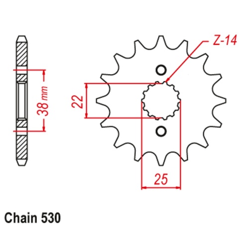 SUPERSPROX 15T 530 PITCH FRONT SPROCKET DUCATI