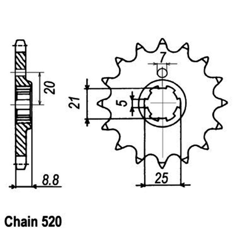 SUPERSPROX 13T 520 PITCH FRONT SPROCKET HUSQVARNA