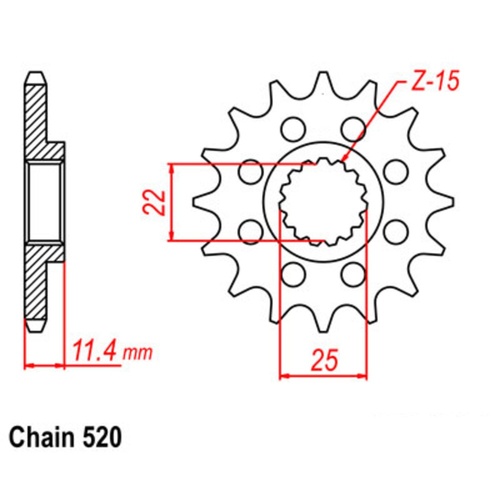 SUPERSPROX 16T 520 PITCH FRONT SPROCKET KTM 