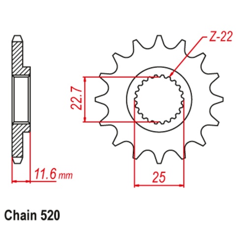 SUPERSPROX 11T 520 PITCH FRONT SPROCKET POLARIS