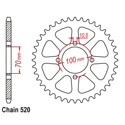 SUPERSPROX 50T 520 PITCH KAWASAKI REAR SPROCKET