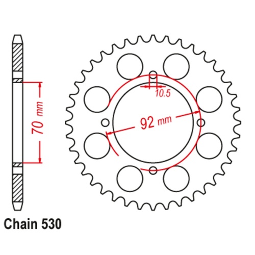 SUPERSPROX 35T 530 PITCH KAWASAKI REAR SPROCKET 