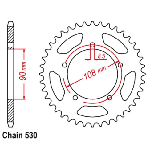 SUPERSPROX 38T 530 PITCH DUCATI REAR SPROCKET 