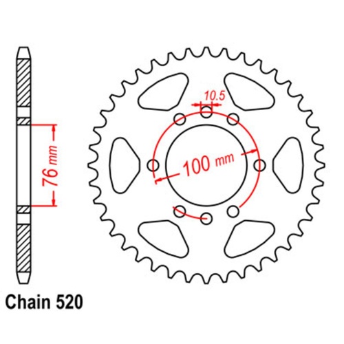 SUPERSPROX 43T 520 PITCH SUZUKI REAR SPROCKET 