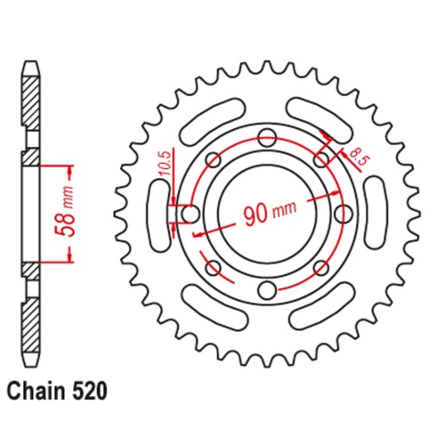 SUPERSPROX 32T 520 PITCH HONDA REAR SPROCKET 