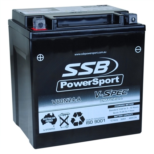 SSB V-SPEC HIGH PERFORMANCE 12V AGM BATTERY 460CCA 30AH - V60N24-A