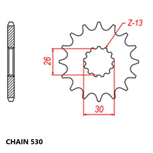 RK FRONT SPROCKET - STEEL 17 TOOTH 530 PITCH