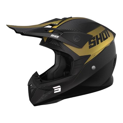 SHOT PULSE LINE HELMET GOLD MATT BLACK M