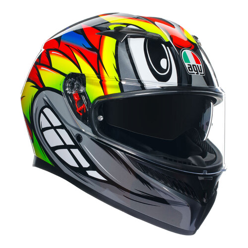 AGV K3 BIRDY 2.0 GREY YELLOW RED S