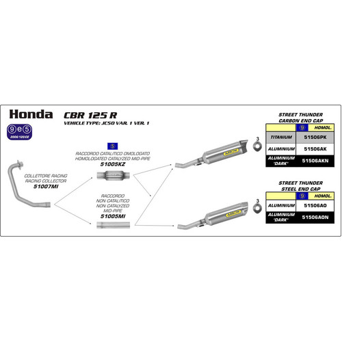 ARROW EXHAUST STAINLESS COLLECTOR - HONDA CBR 125 R '11-13