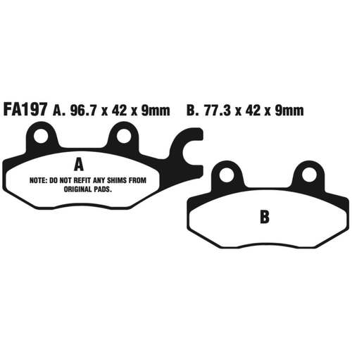 EBC DOUBLE-H SINTERED DISC PAD SET - FA197HH