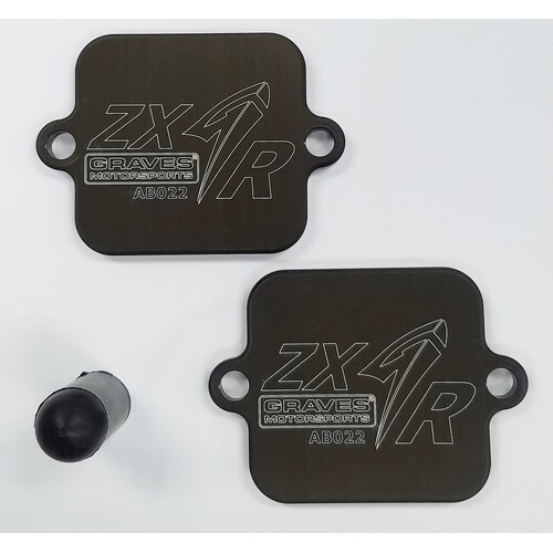 GRAVES MOTORSPORTS SMOG BLOCK OFF PLATES - ZX6-R / ZX10-R