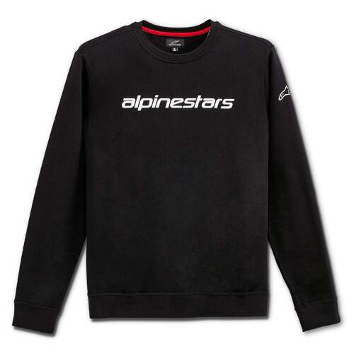 ALPINESTARS LINEAR CREW FLEECE BLACK WHITE S