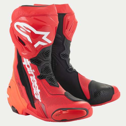 ALPINESTARS SUPERTECH R V2 VENTED BOOT RED FLURO RED 41